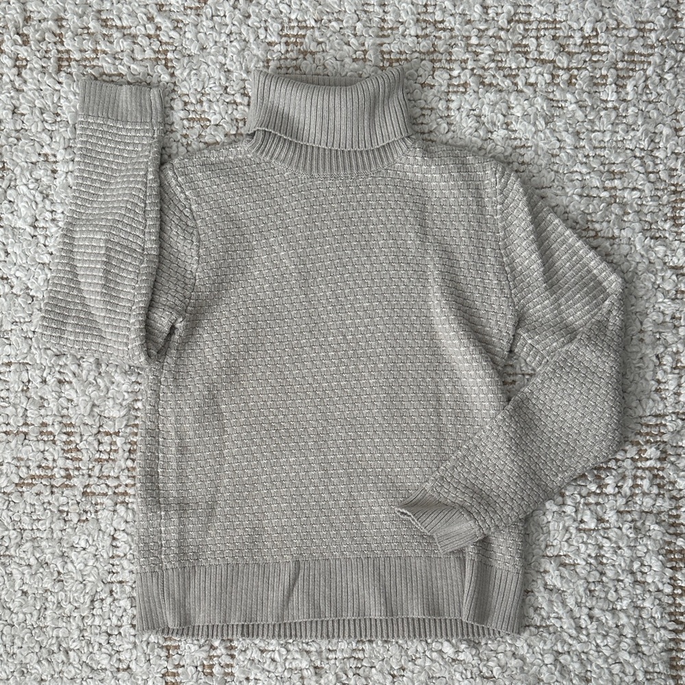 Jcrew Gray/Beige Turtleneck Sweater